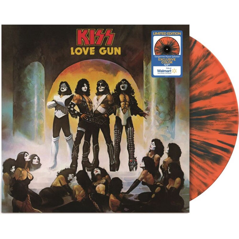 Kiss - Love Gun Tangerine/Aqua Splatter LP